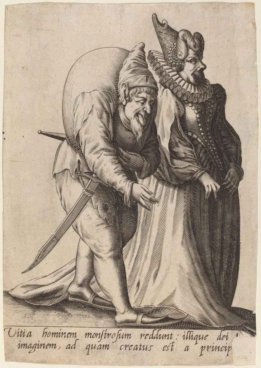Lastene til en monstrøs mann ..., 1597. av Robert Boissard