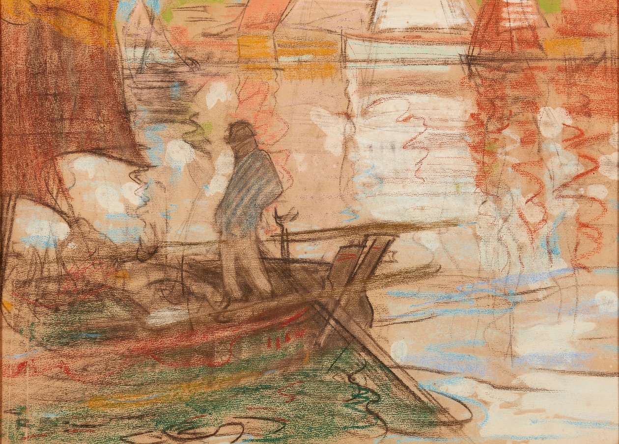 Concarneau Ferryman 1894 (pastell) av Robert Brough