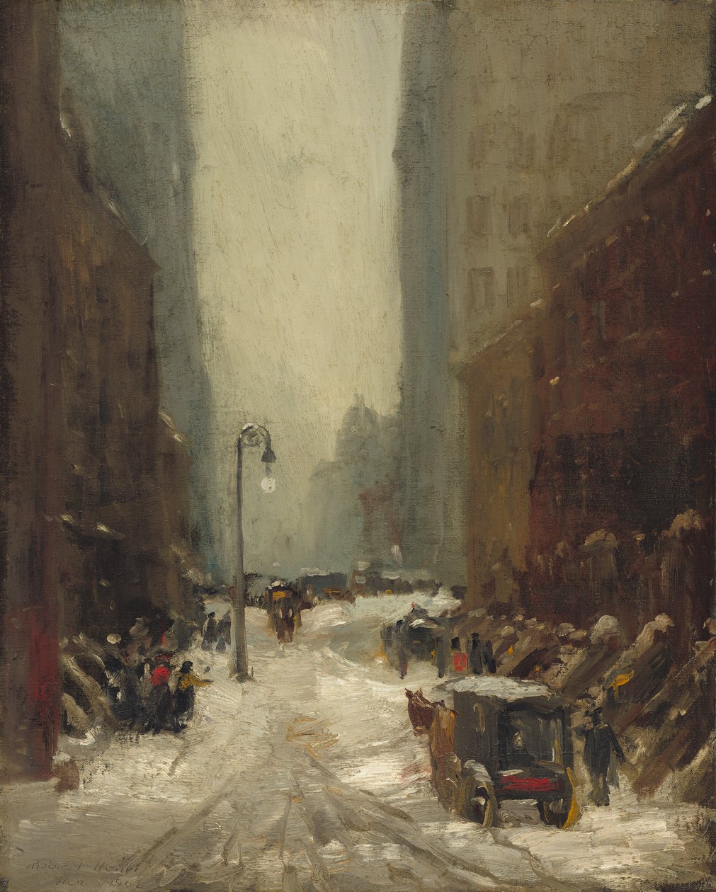 Snø i New York, 1902 av Robert Cozad Henri