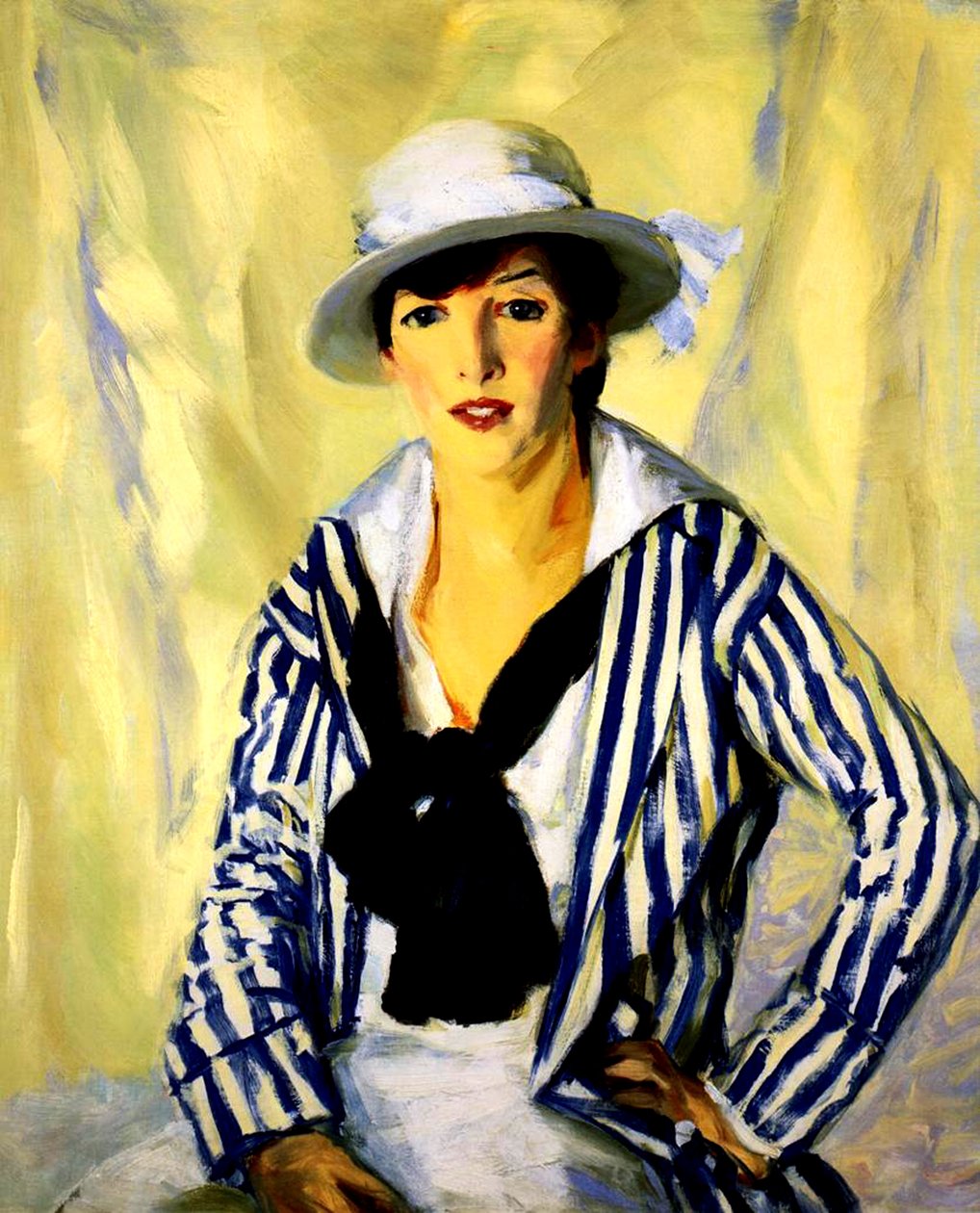 Viv i blå stripe, 1914 av Robert Cozad Henri