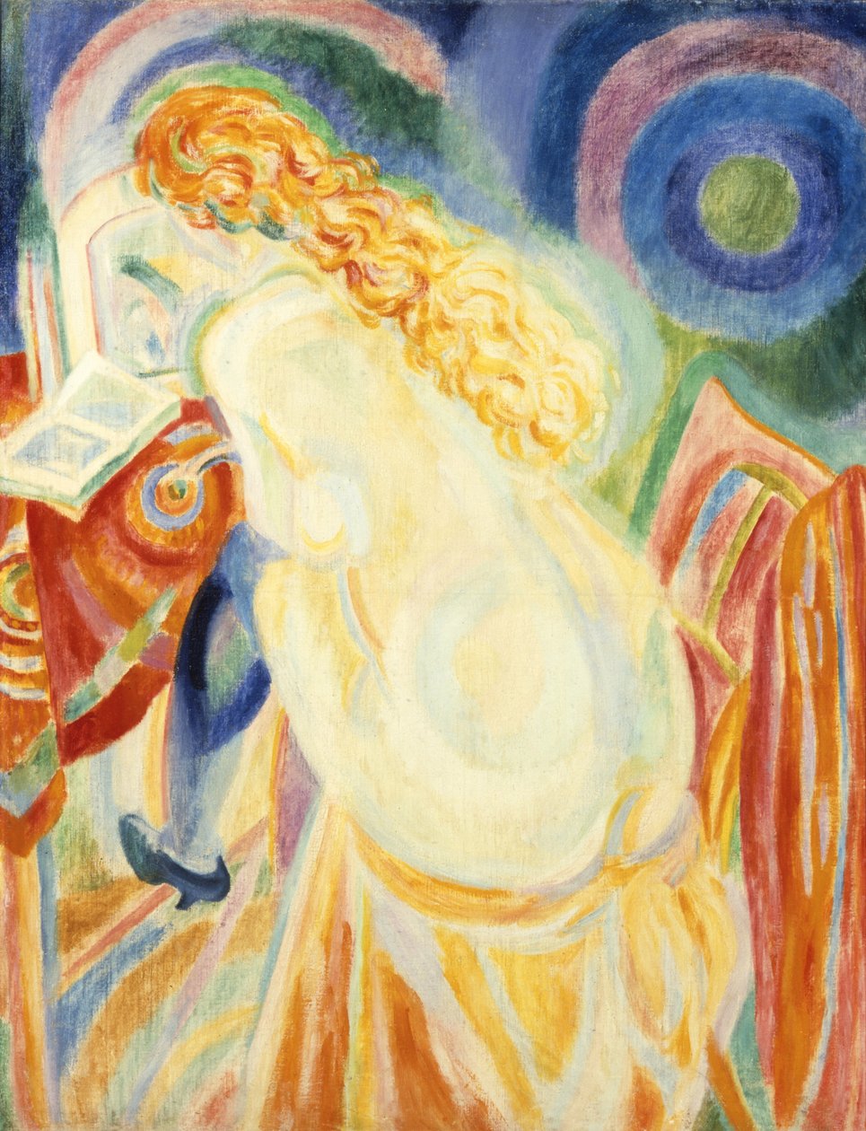 Kvinnelig nakenlesing av Robert Delaunay