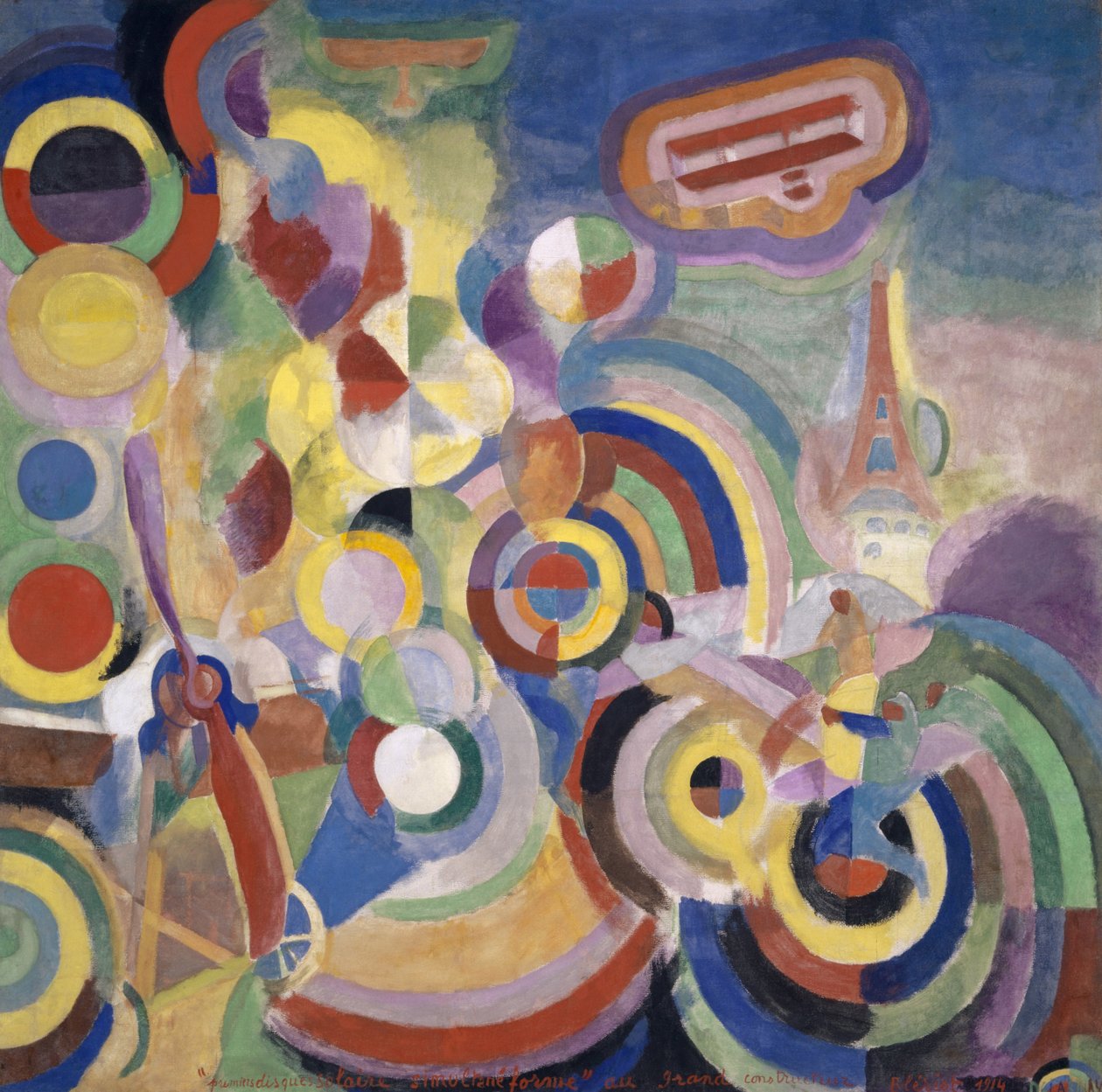 Hyllest til Blériot av Robert Delaunay