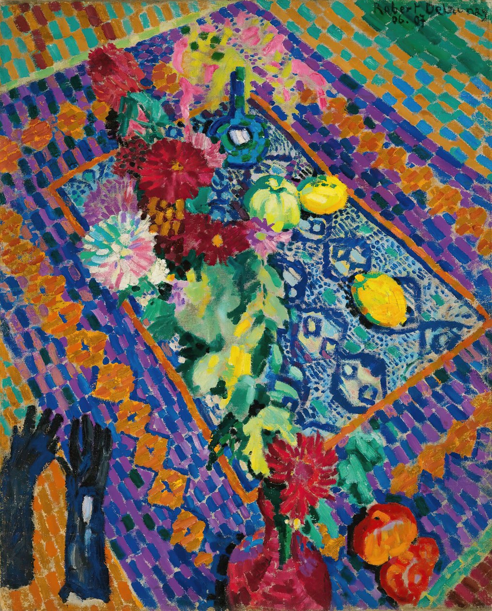Stilleben med hansker, 1906-1907. av Robert Delaunay