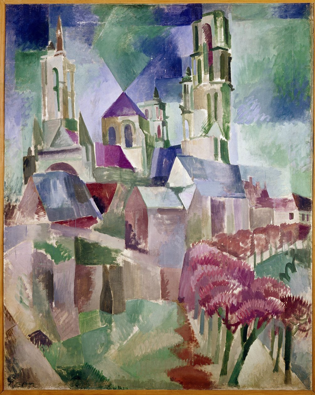 Towers of Laon (olje på lerret av Robert Delaunay