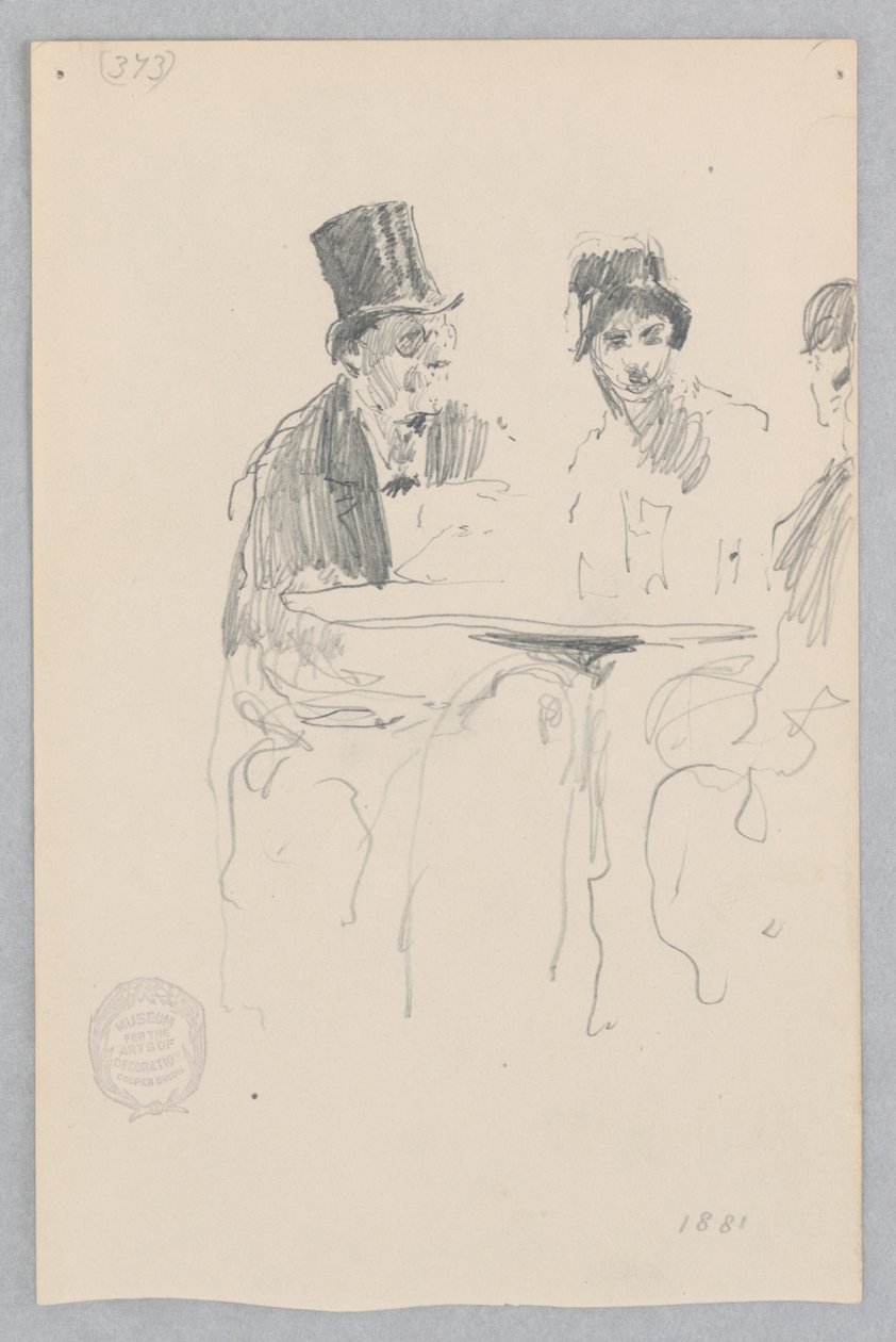 Kaféscene av Robert Frederick Blum