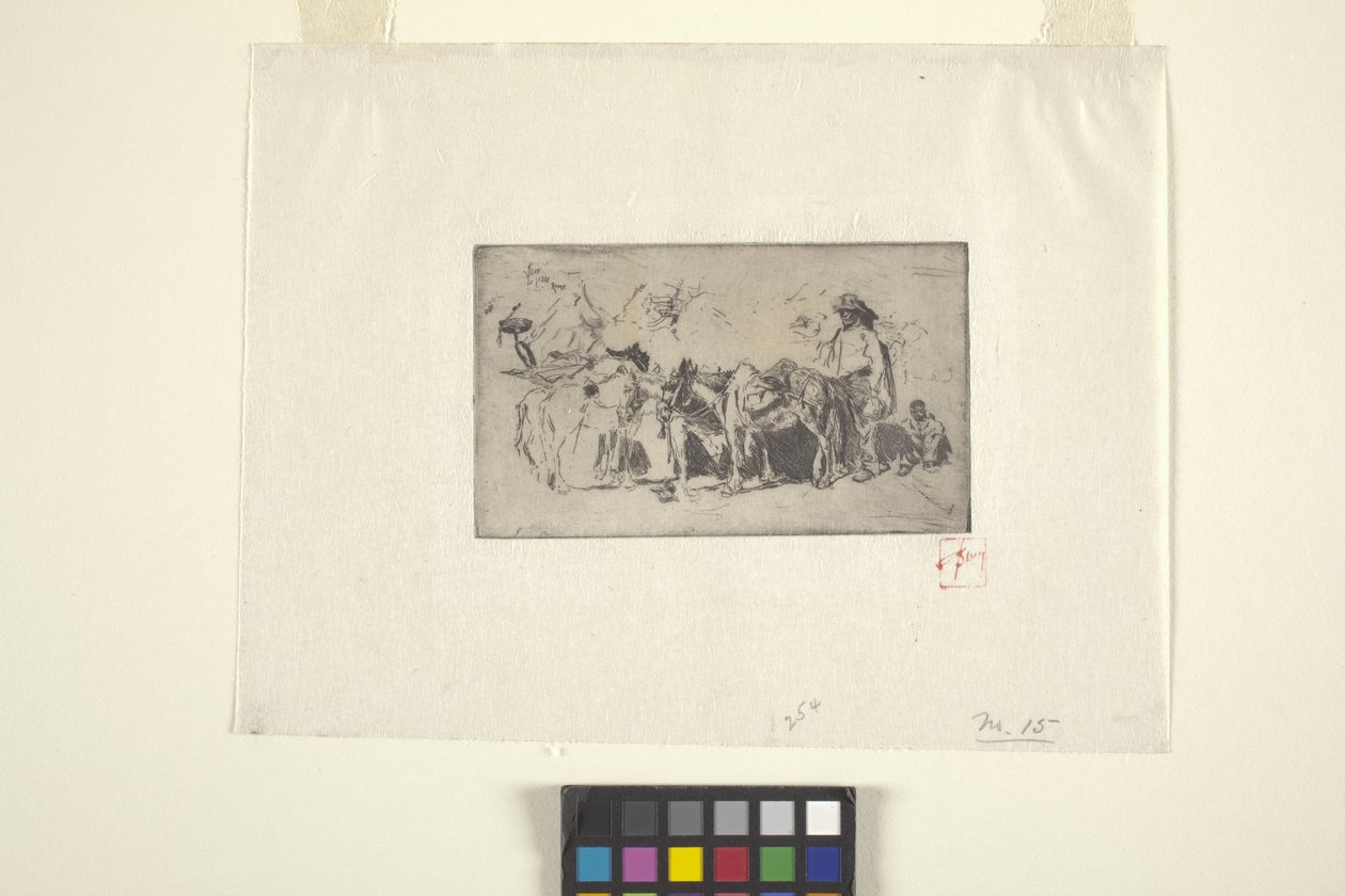 Menn og esler, Roma (blekk) av Robert Frederick Blum