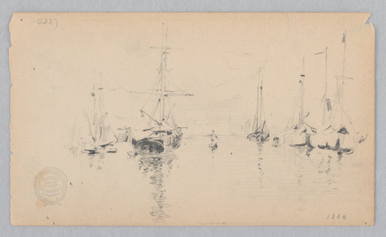 Utsikt over en havn av Robert Frederick Blum