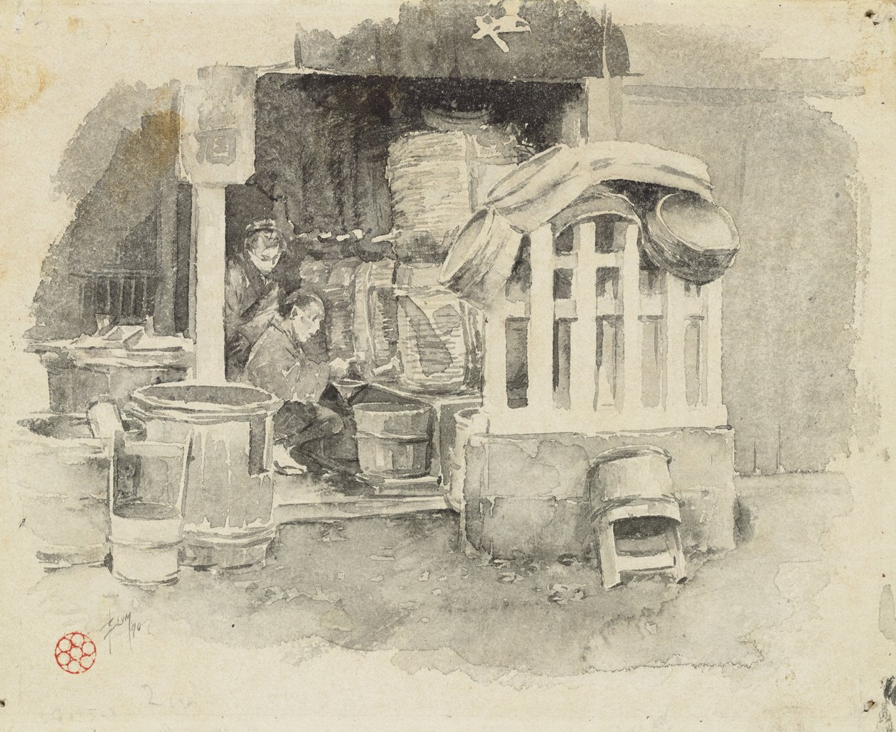 Hvor Sake selges, 1890 av Robert Frederick Blum