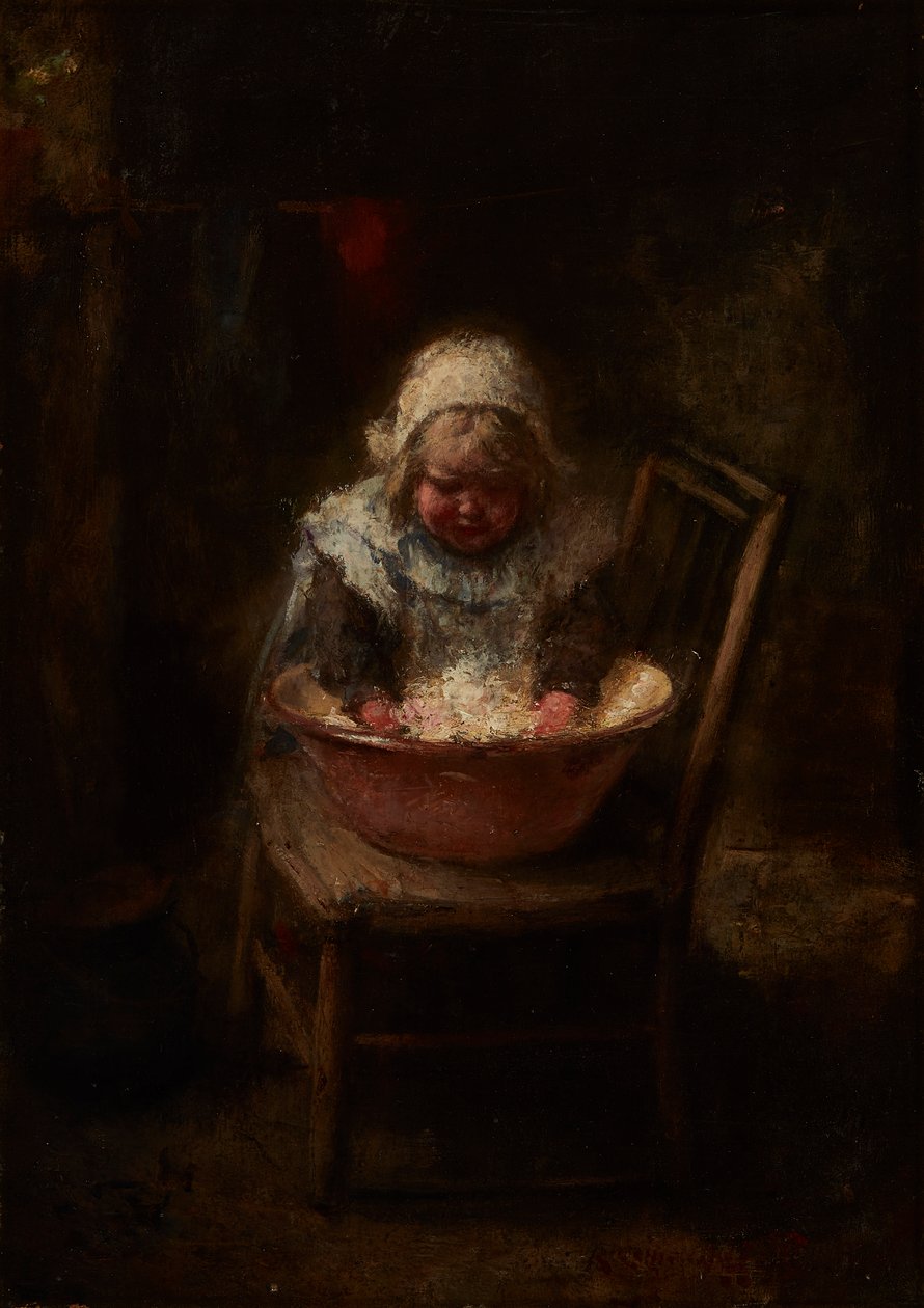 Wash Day (olje på lerret) av Robert Gemmell Hutchison