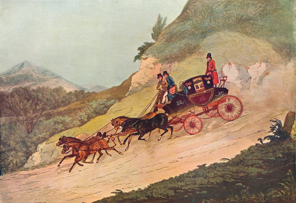 Royal Mail Coach, 1800-tallet, 1907 av Robert Havell