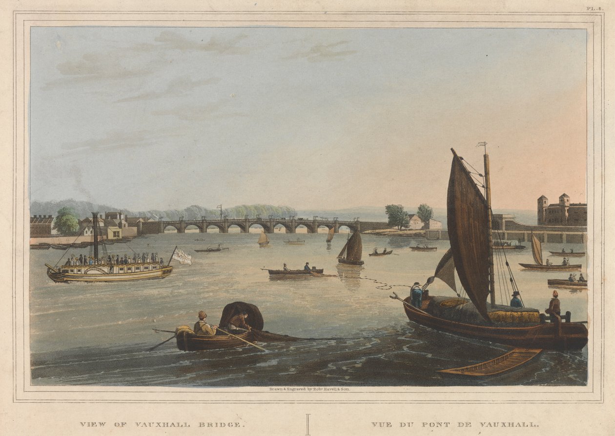 Utsikt over Vauxhall Bridge av Robert Havell