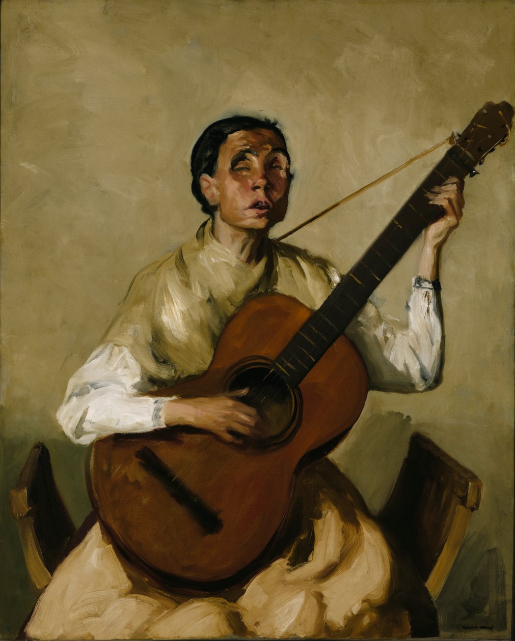 Blind spansk sanger, 1912. av Robert Henri