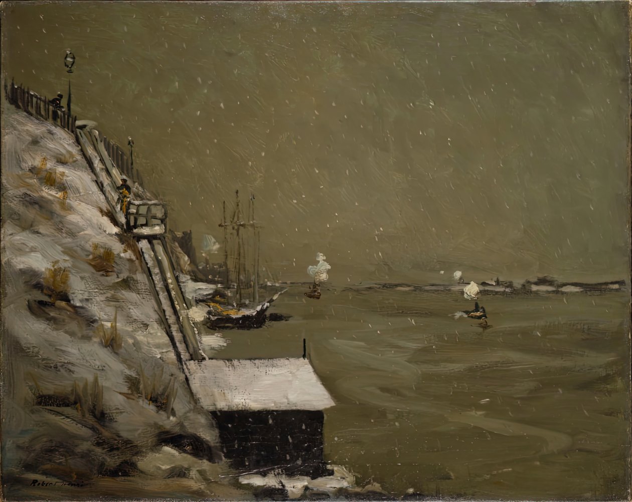 East River Embankment, vinter, 1900. av Robert Henri