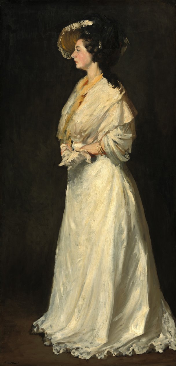 Ung kvinne i hvitt av Robert Henri