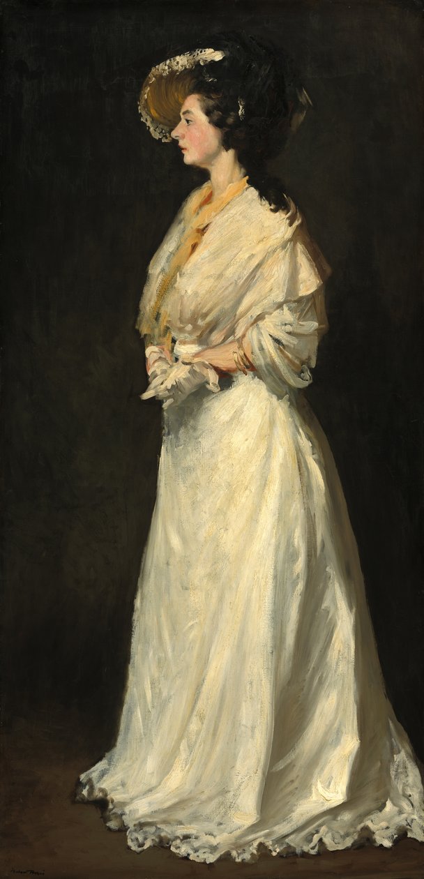 Ung kvinne i hvitt av Robert Henri