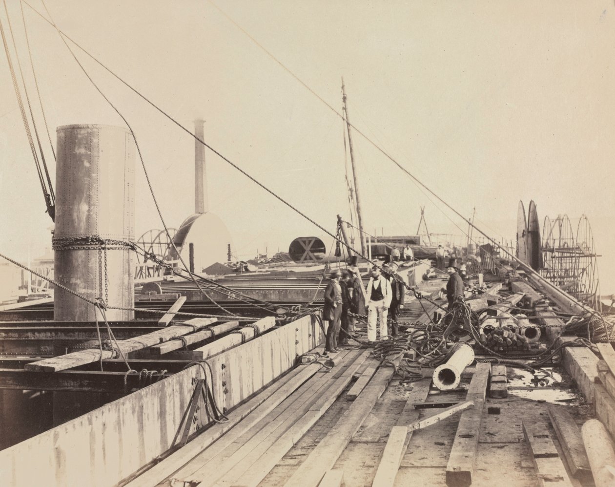 Deck Scene of the Great Eastern, 1857. av Robert Howlett