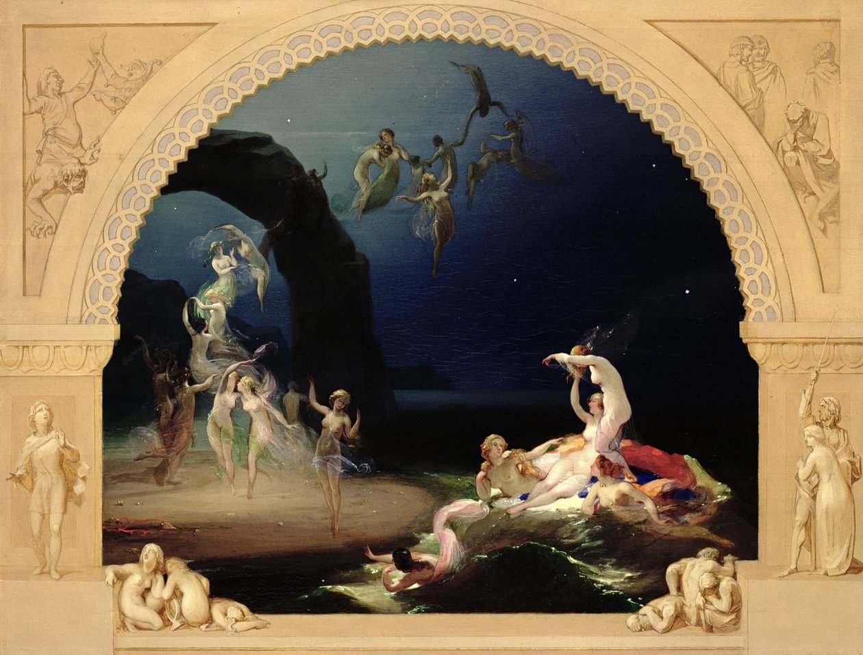 Kom til disse gule sandene (panel) av Robert Huskisson