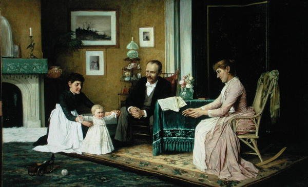 Det første trinnet (olje på lerret) av Robert Kluth
