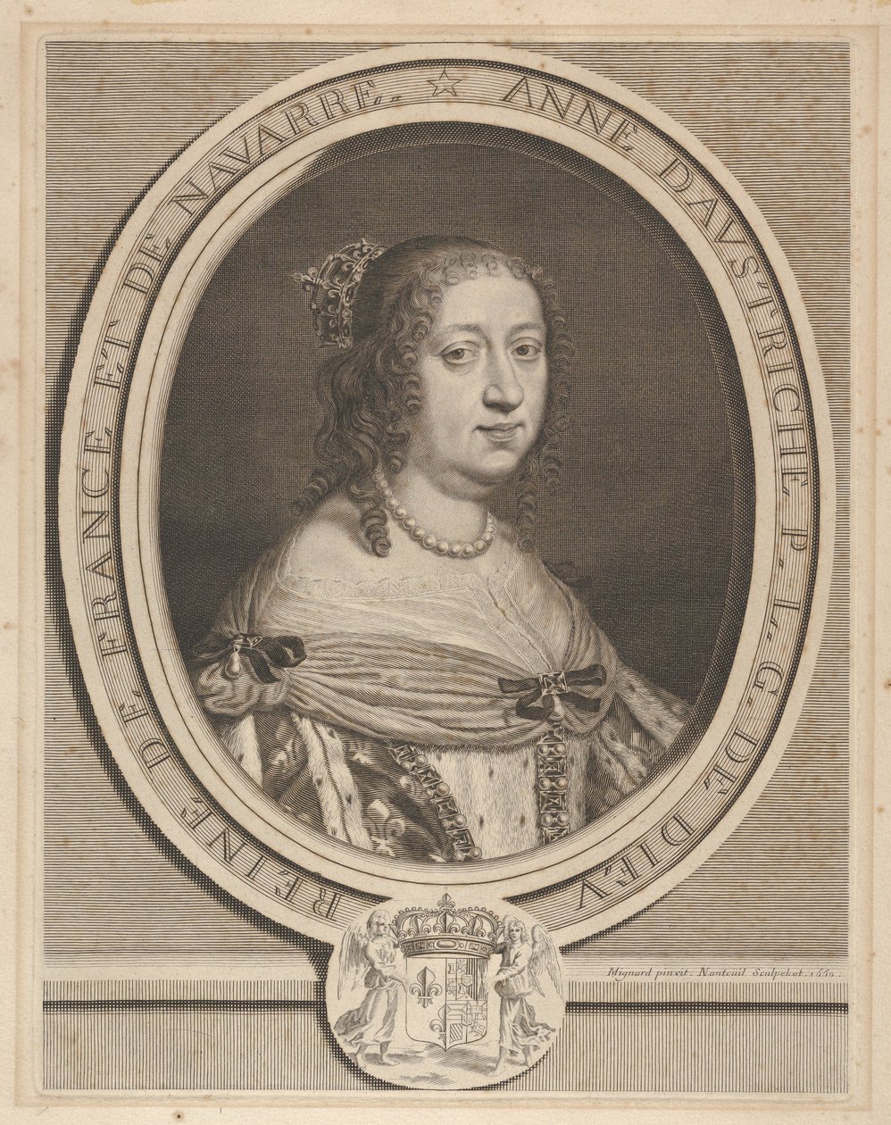 Anne av Østerrike, 1660. av Robert Nanteuil