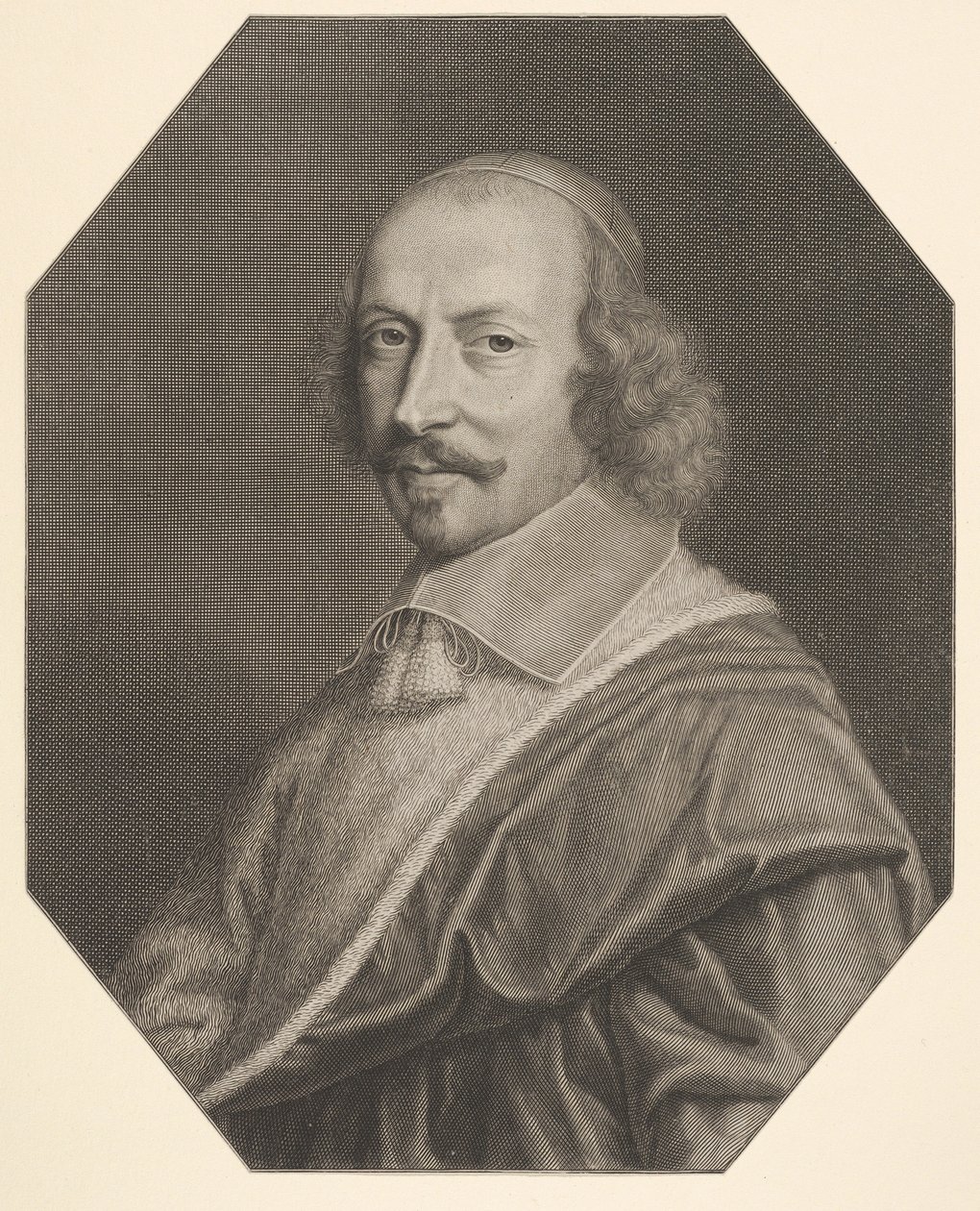 Kardinal Jules Mazarin, 1656. av Robert Nanteuil