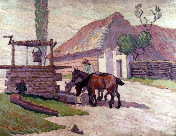 Hester som drikker av Robert Polhill Bevan