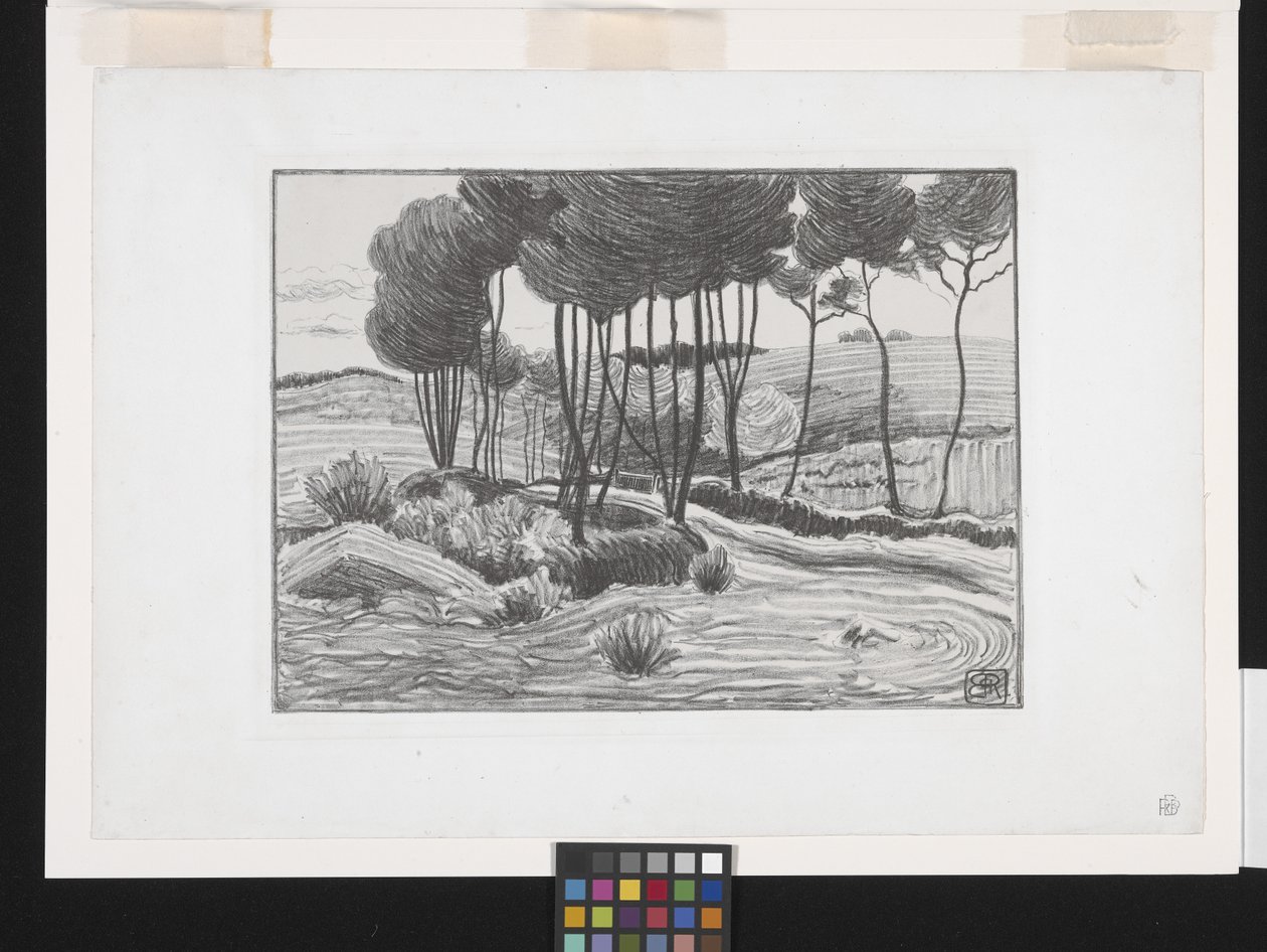 Poplene (litografi) av Robert Polhill Bevan
