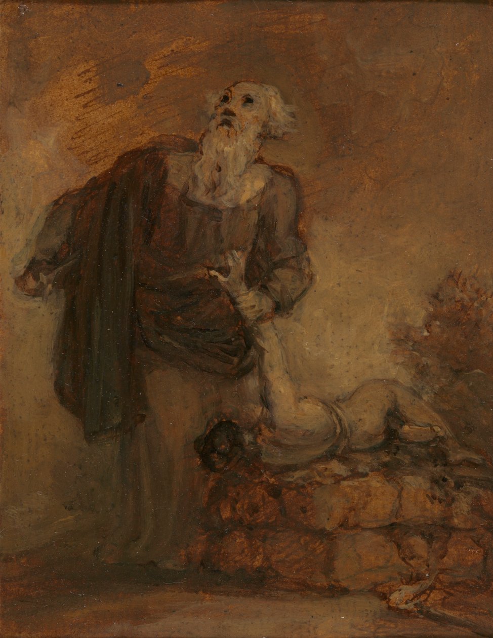 Abraham og Isak (Abraham tar tak i Isaks arm) av Robert Smirke