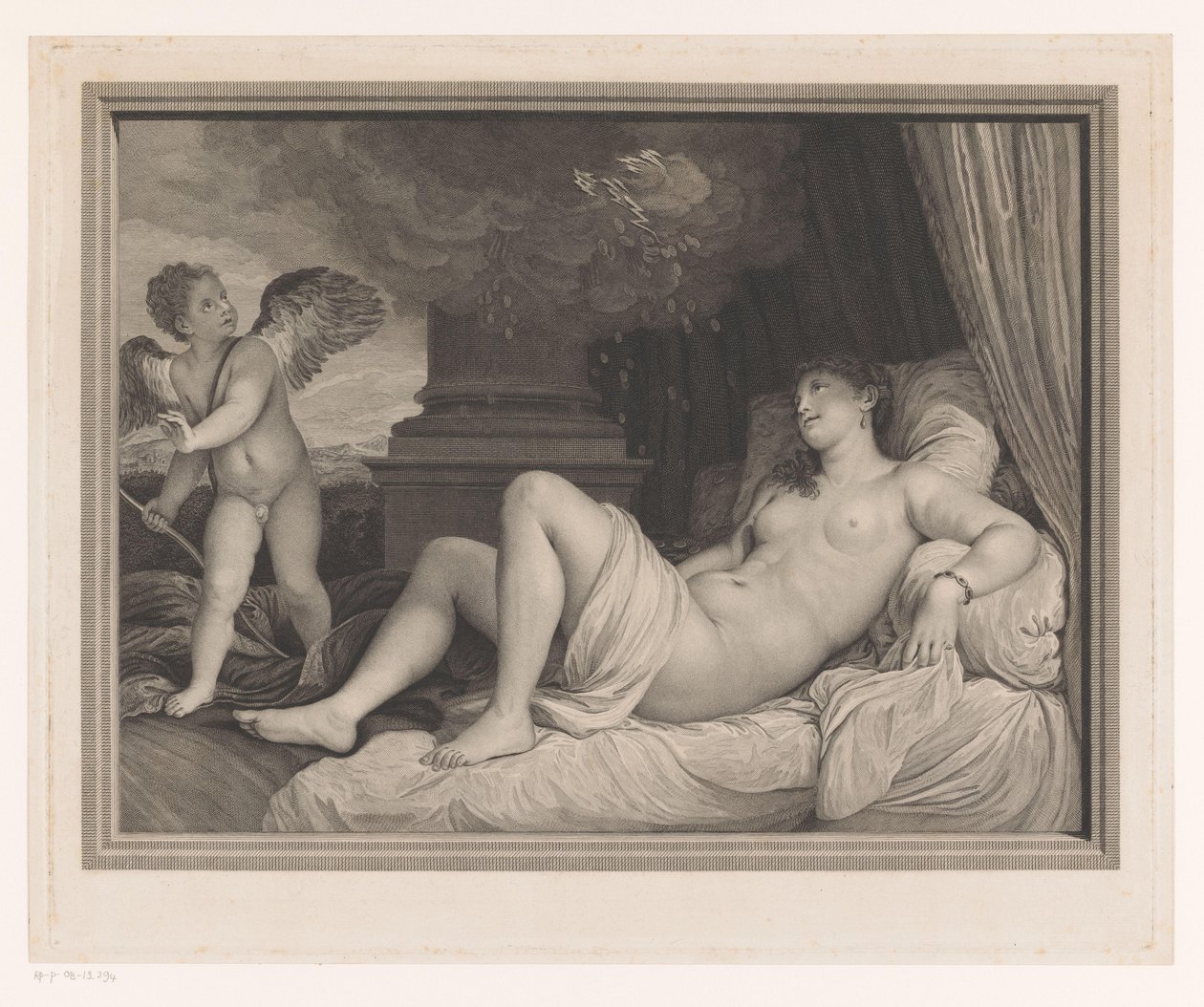 Jupiter fremstår som gullregn for Danaë av Robert Strange