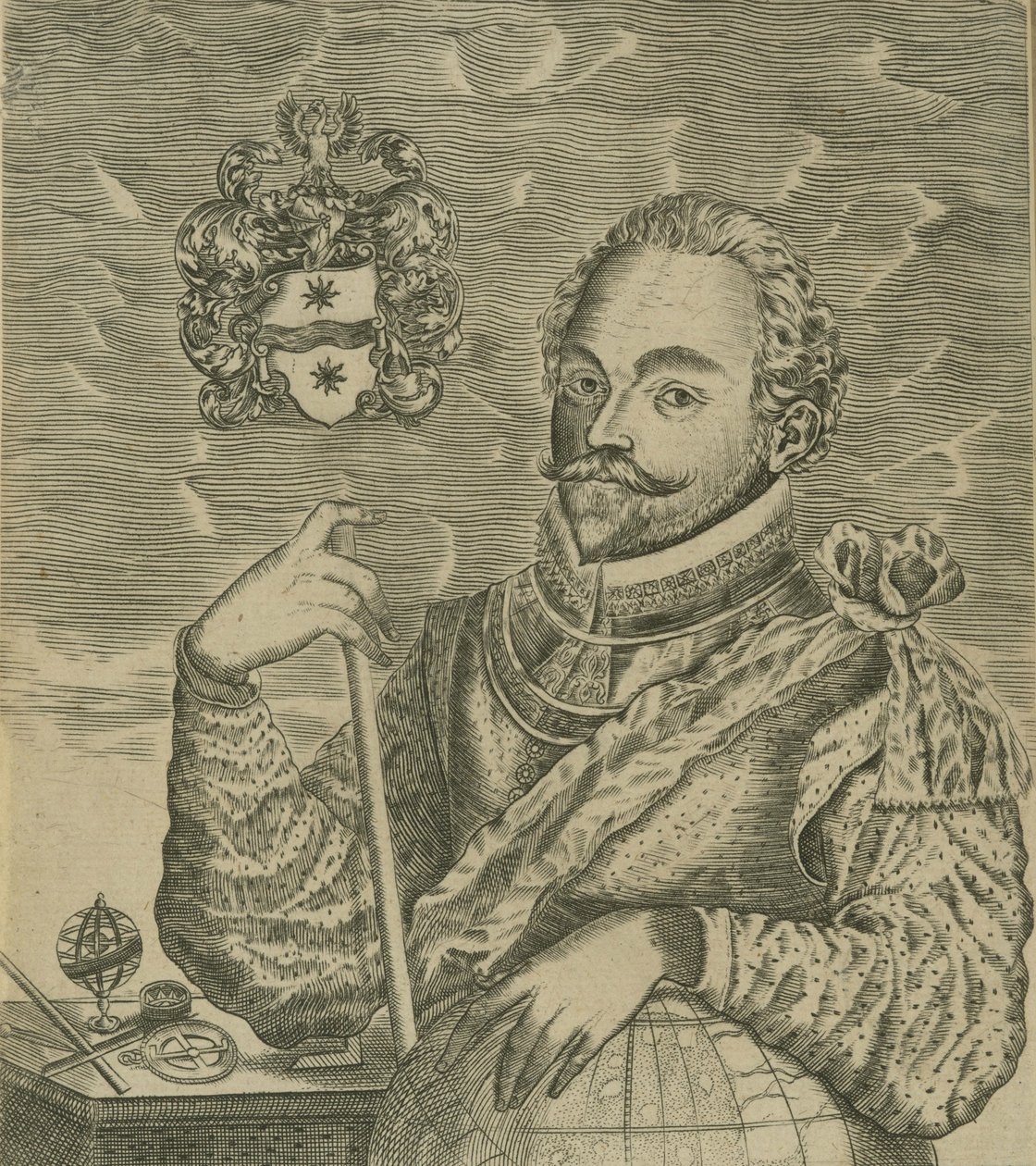 Portrett av Sir Francis Drake, 1628. av Robert Vaughan