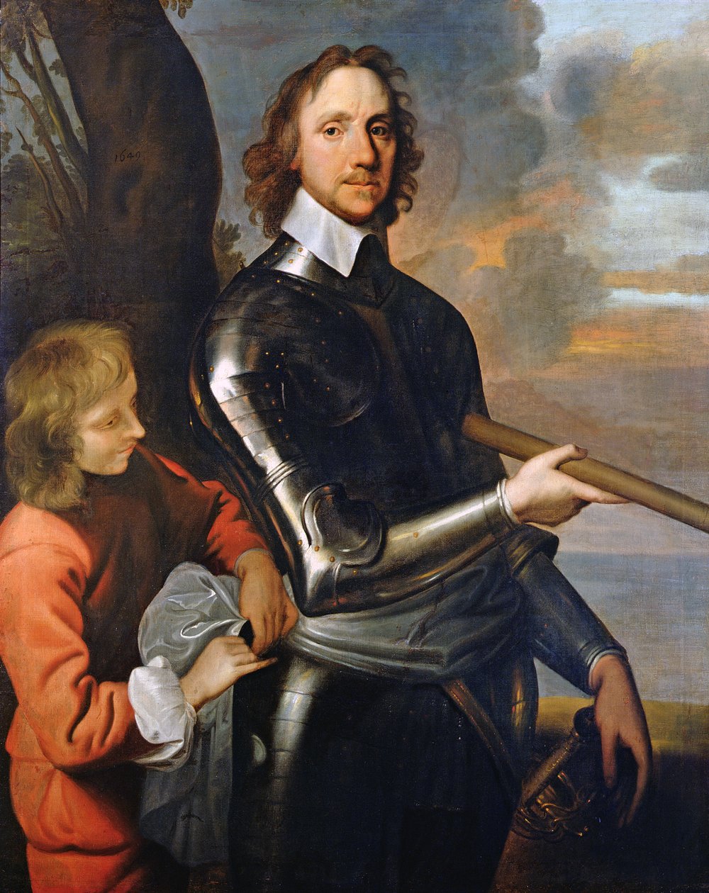 Portrett av Oliver Cromwell (1599-1658) 1649 av Robert Walker