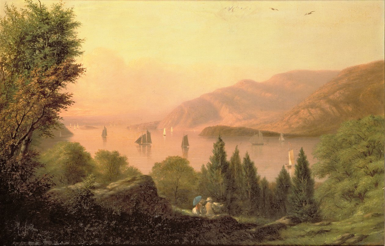 Piknik langs Hudson, 1881 av Robert Walter Weir