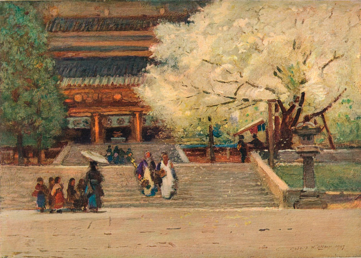 Tempel i Nikko, Japan, c1908 av Robert Weir Allan