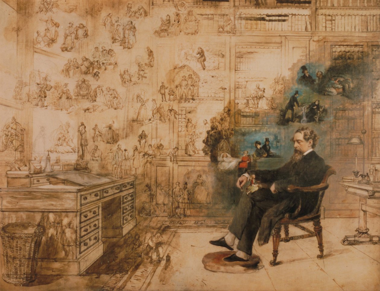 Dickens drøm, 1875. av Robert William Buss