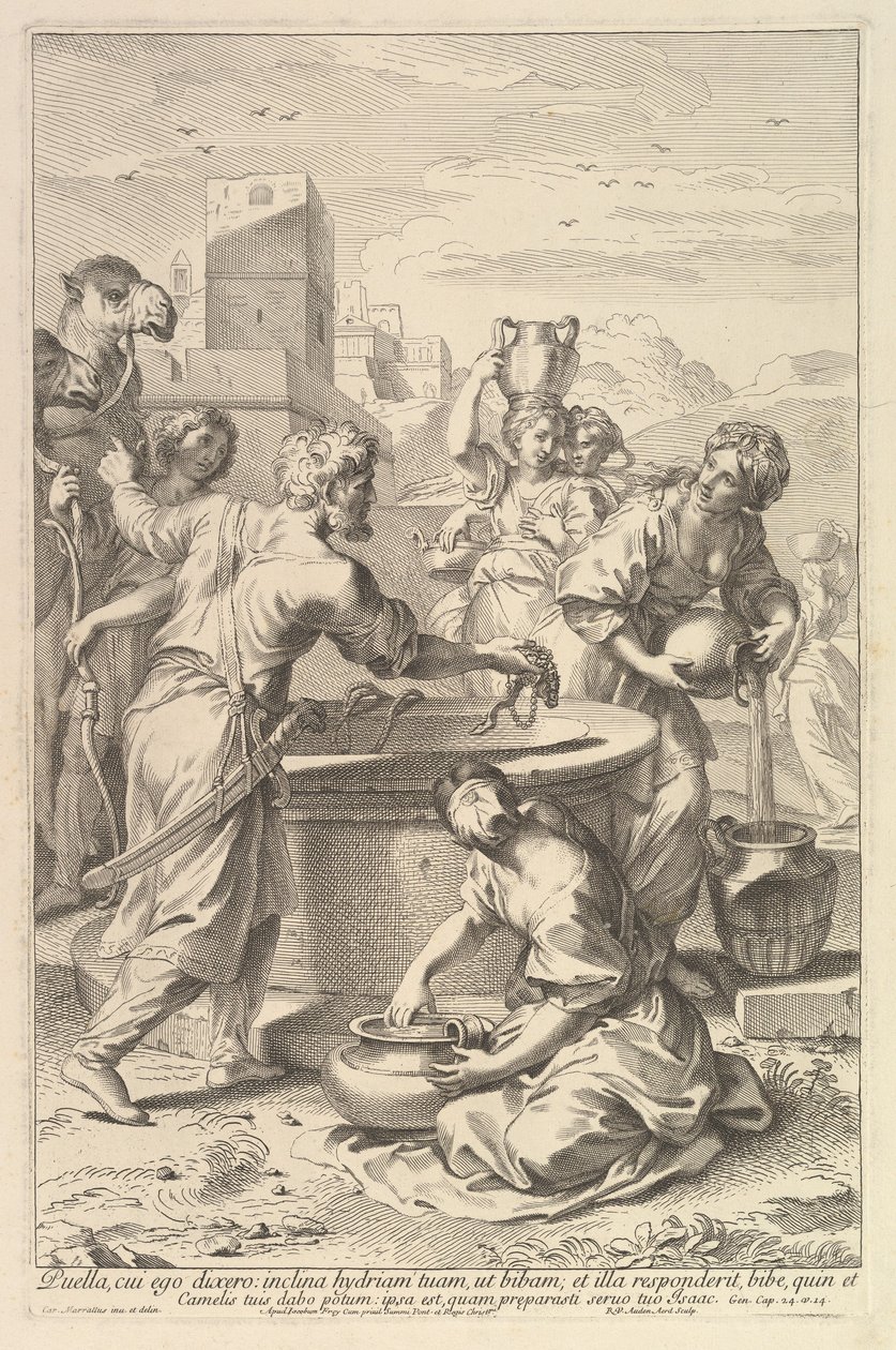 Rebecca og Eliezer. av Robert van Audenaerde