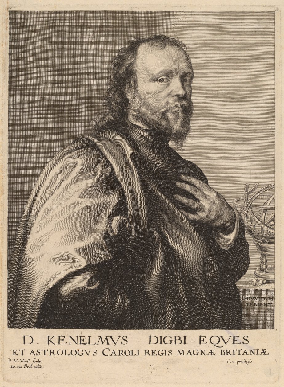 Sir Kenelm Digby av Robert van Voerst after Sir Anthony