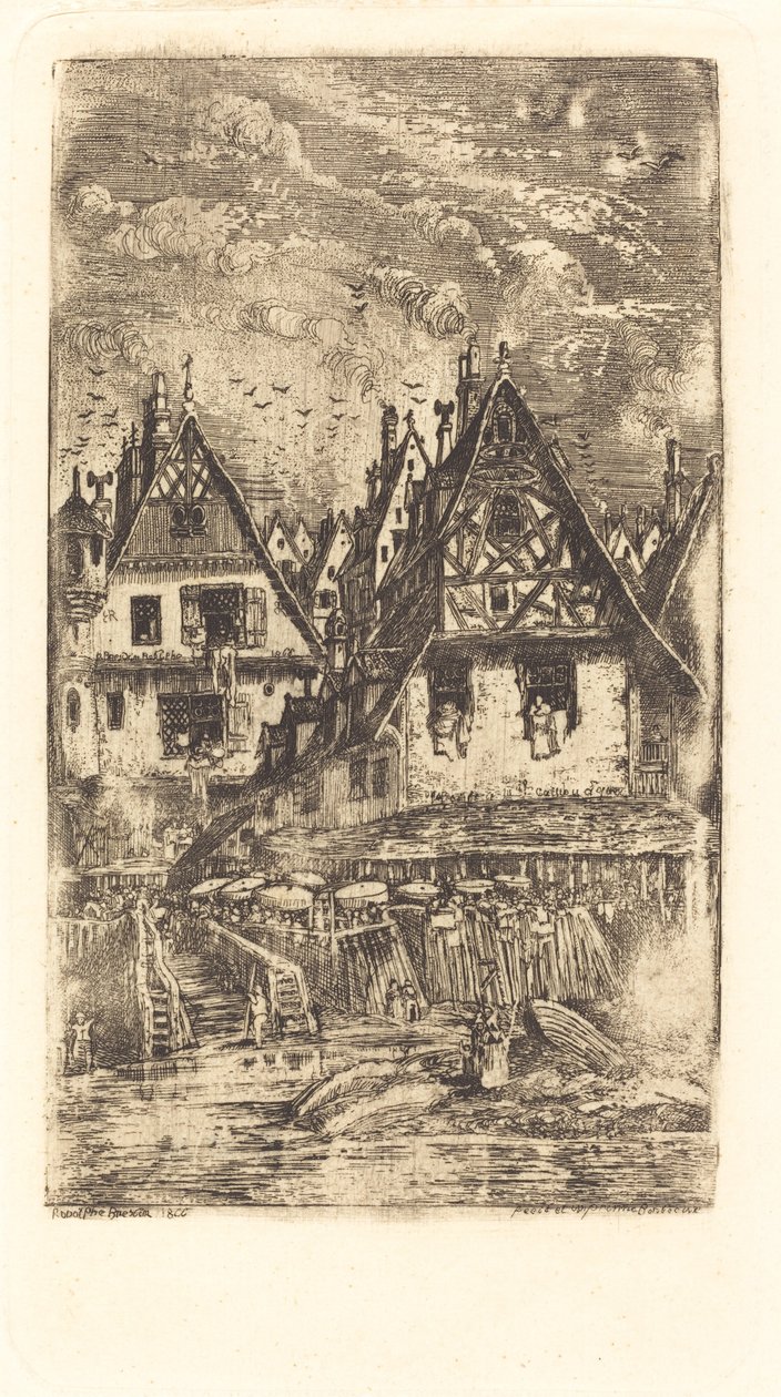 Inngang til landsbyen av Rodolphe Bresdin