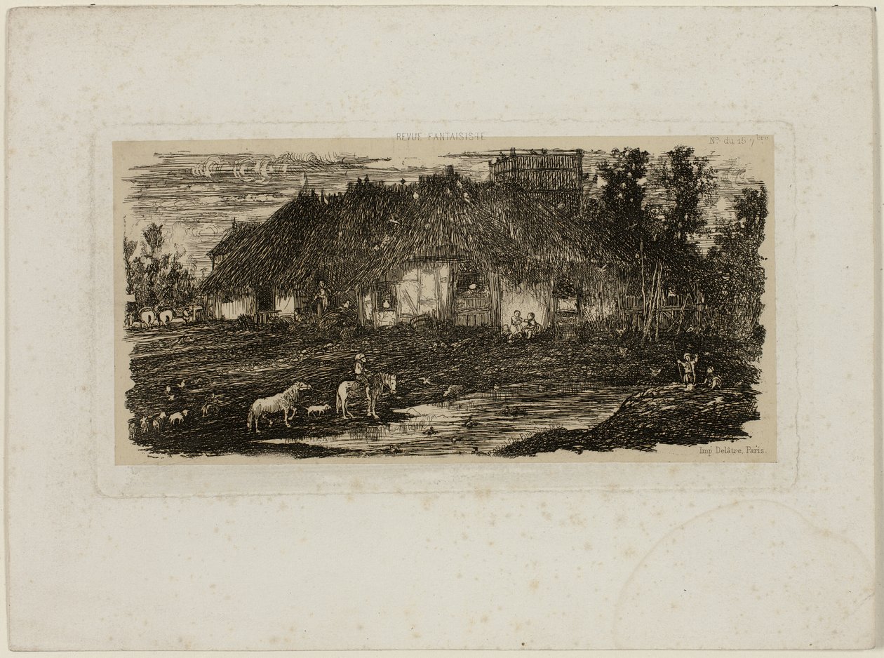 Gårdstun, fra Revue Fantaisiste av Rodolphe Bresdin