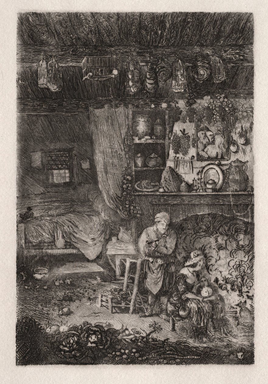 Flamsk interiør, 1856-66. av Rodolphe Bresdin
