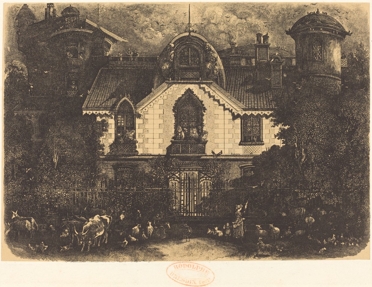 The Enchanted House (The Haunted House) av Rodolphe Bresdin