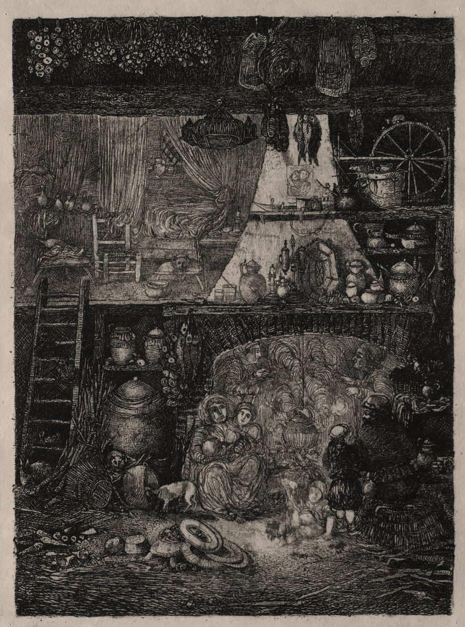 Bondeinteriør i Haute-Garonne av Rodolphe Bresdin