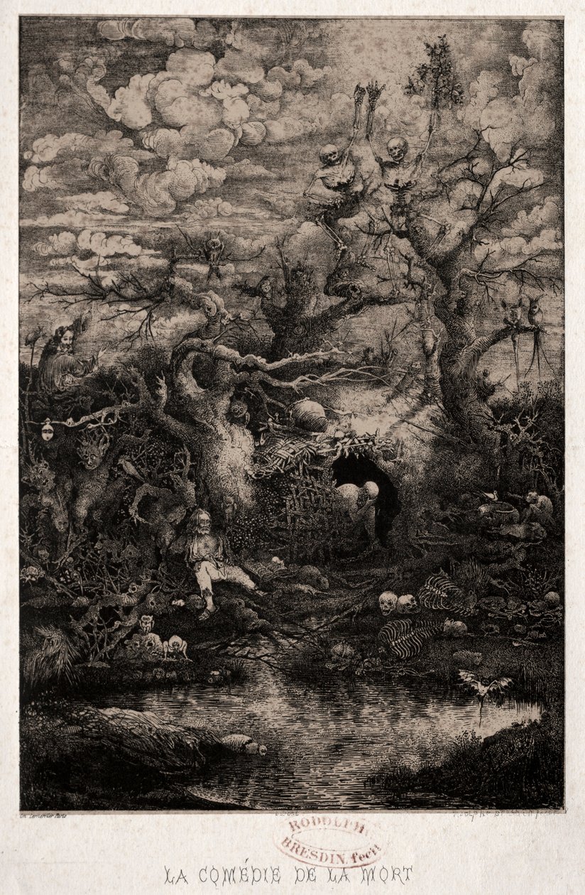 Dødens komedie, 1854. av Rodolphe Bresdin