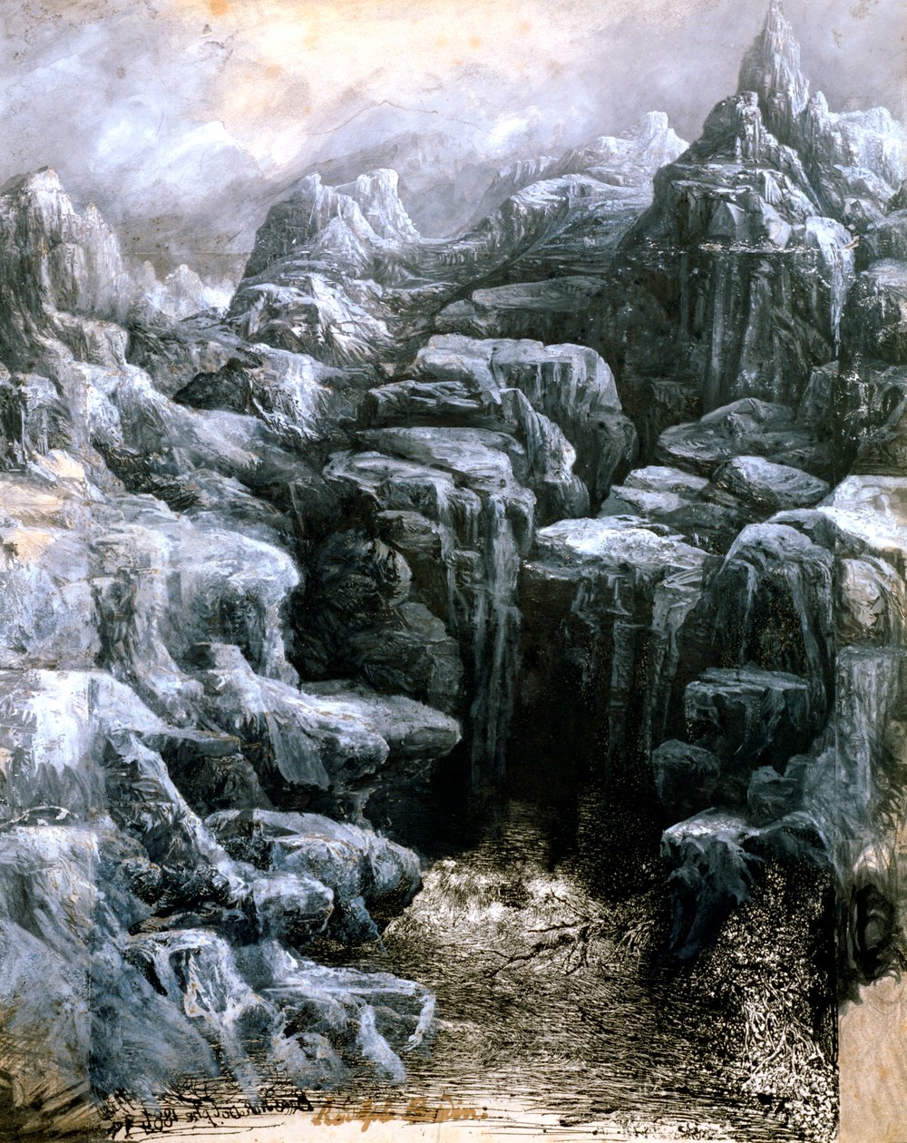 The Rocks, ca 1842-1885 av Rodolphe Bresdin