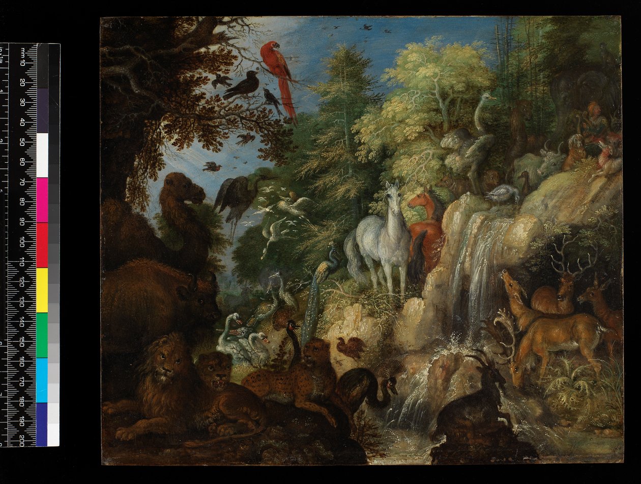 Orpheus with Birds and Beasts, 1622 (olje på kobber) av Roelandt Jacobsz. Savery