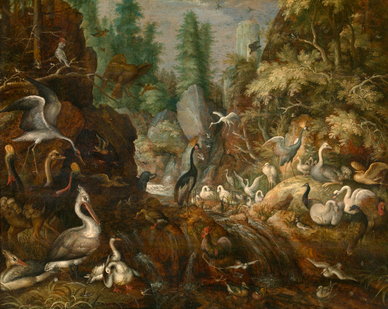 Bird's Paradise (olje på panel) av Roelandt Jacobsz. Savery