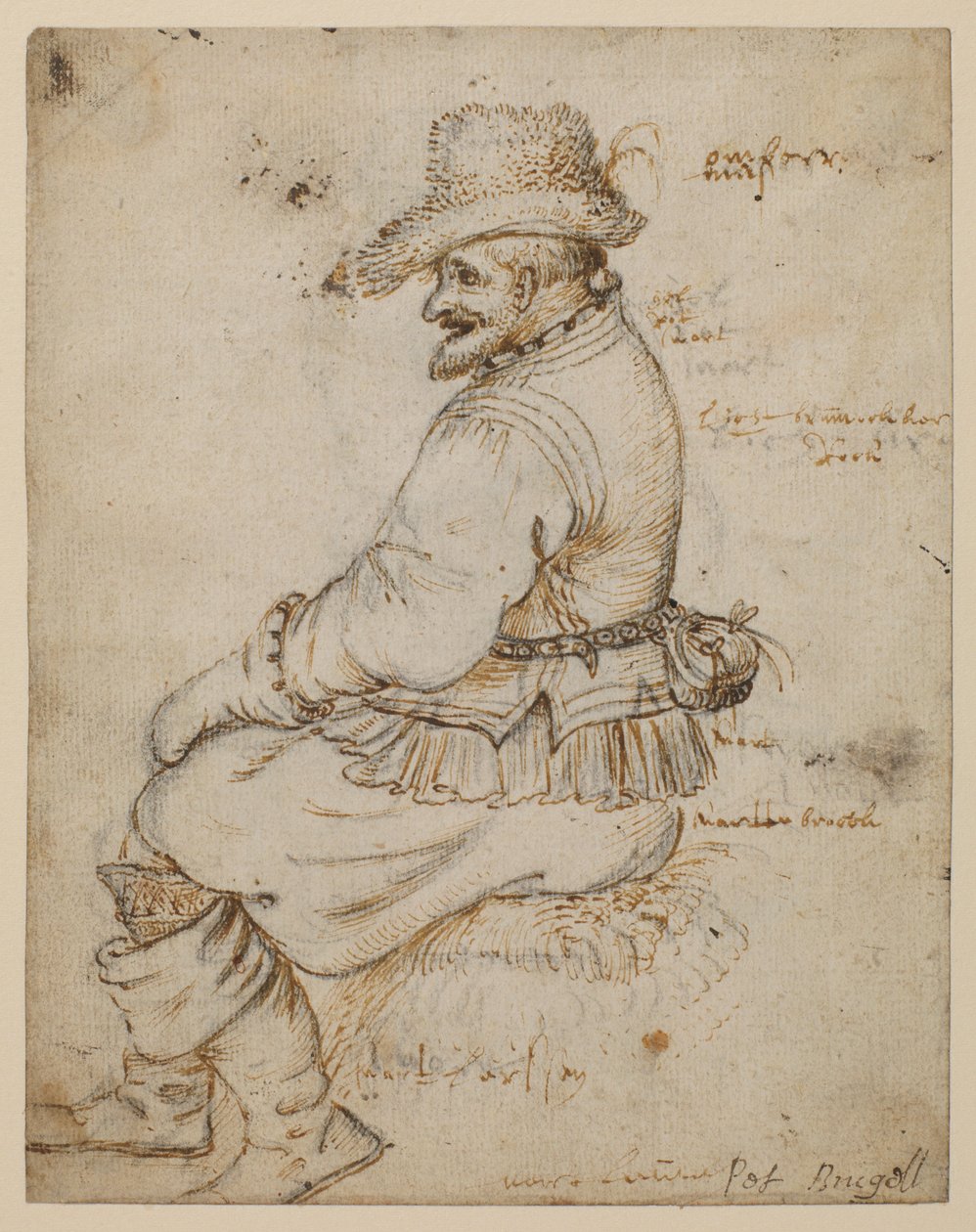 Sittende borger (recto) av Roelandt Jacobsz. Savery