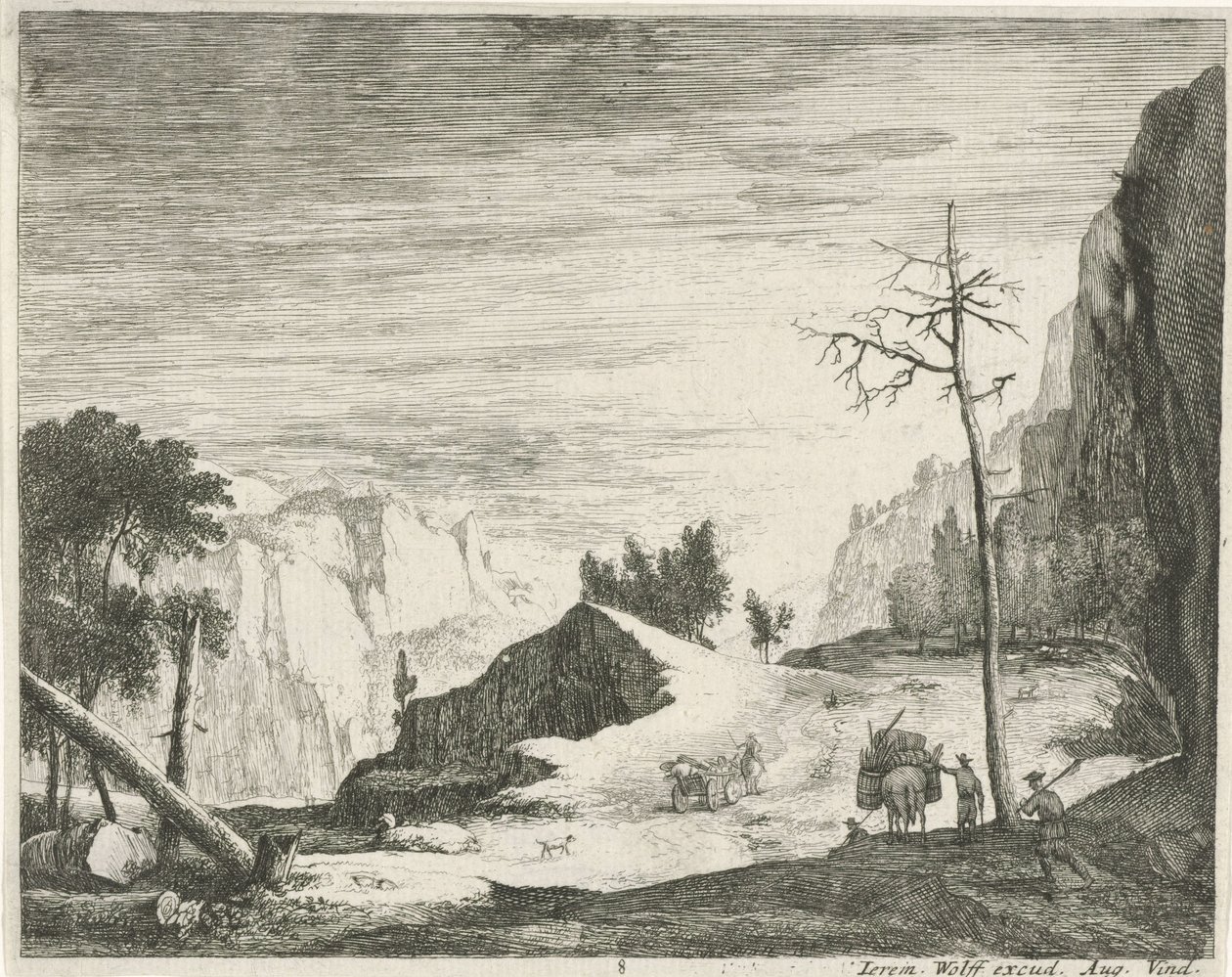 Vei i et fjellandskap Tyrolske landskap (serietittel) av Roelant Roghman
