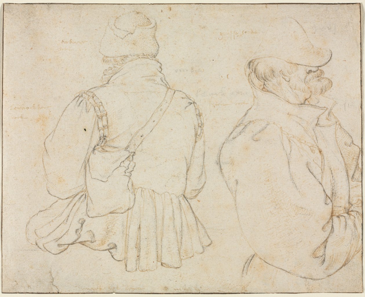 To bohemske bønder i halvlengde, ca. 1605-1610. av Roelant Savery