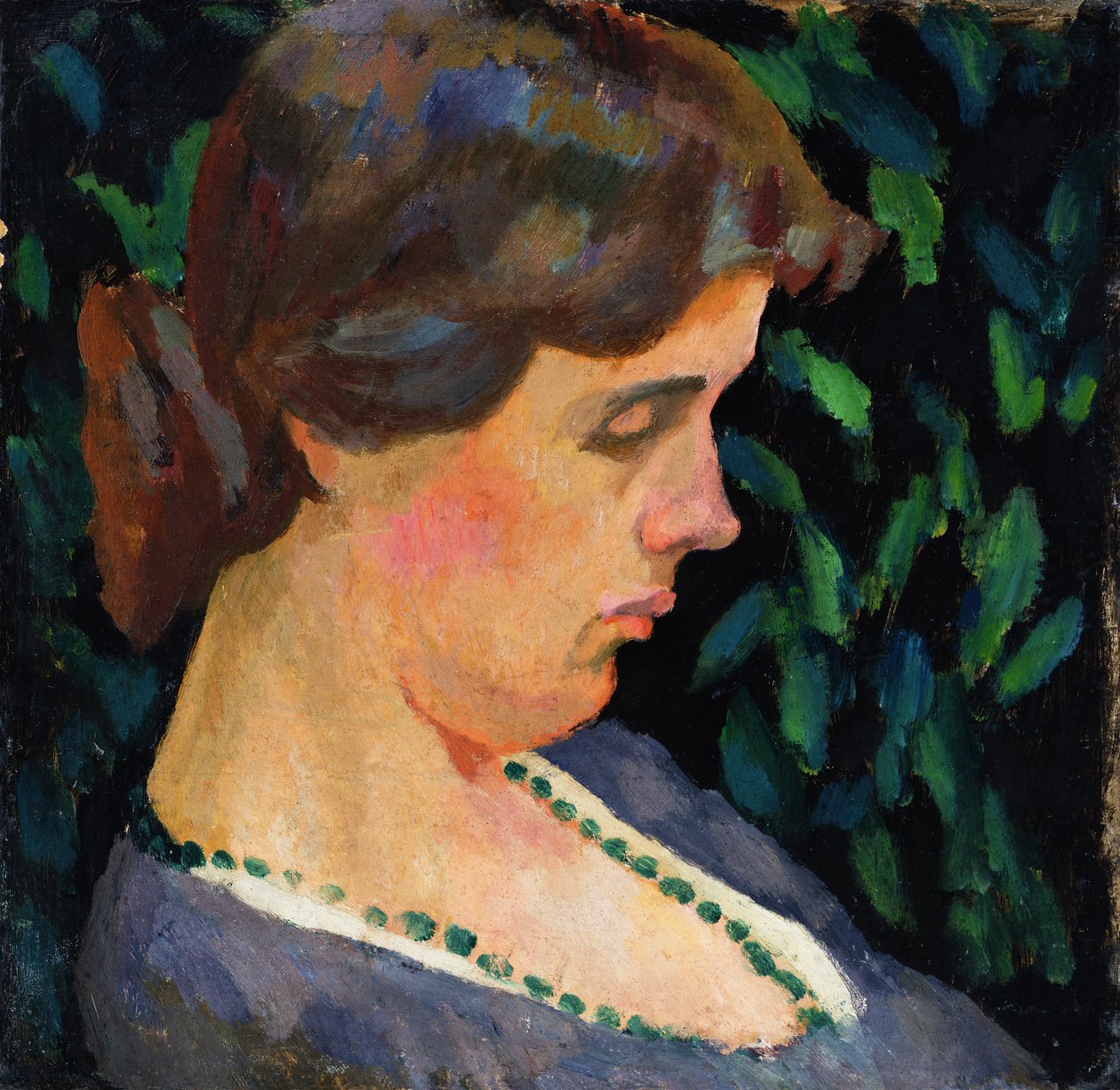 Portrett av Vanessa Bell, 1911 (panel) av Roger Eliot Fry