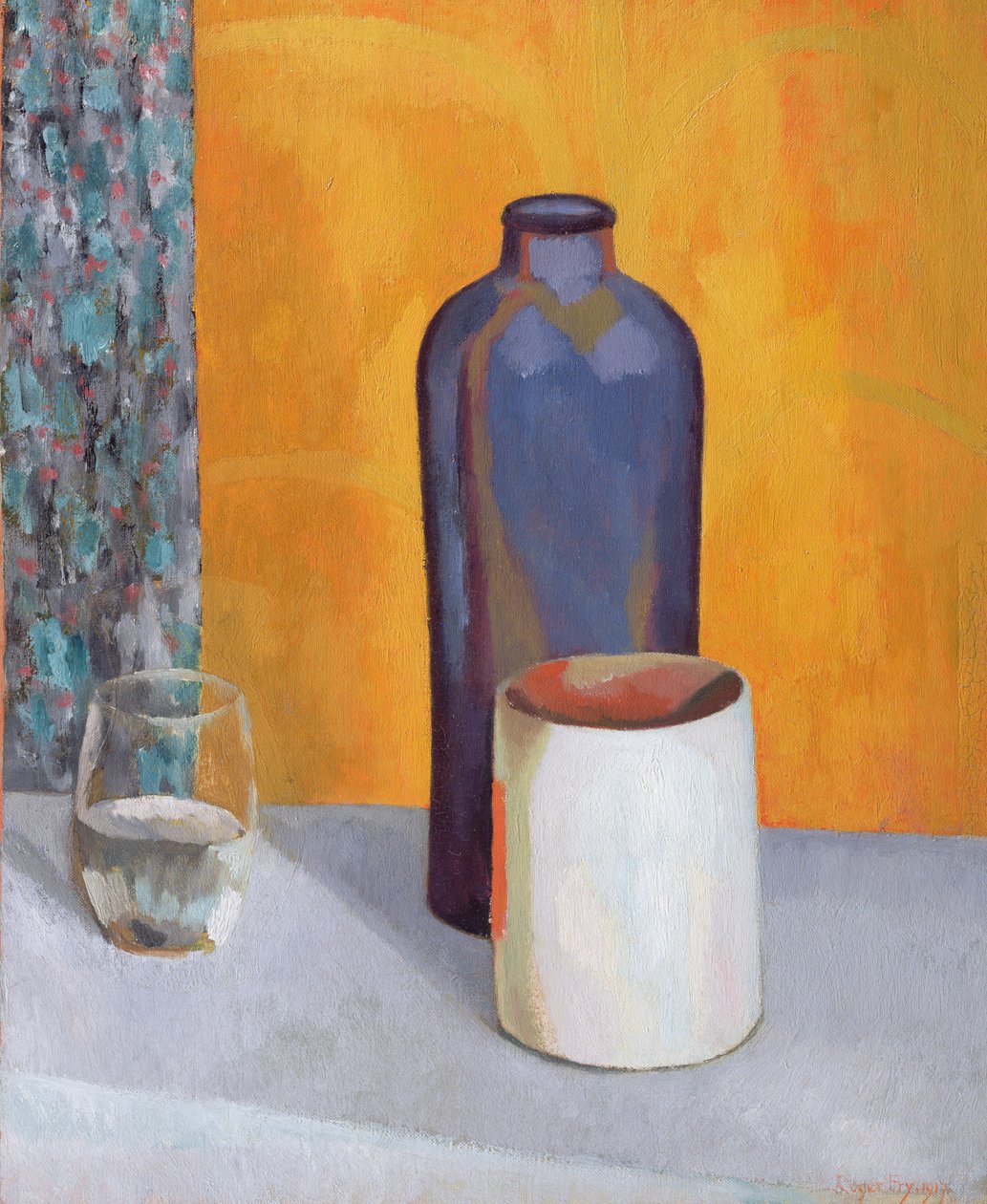 Stilleben med en blå flaske, 1917 av Roger Eliot Fry