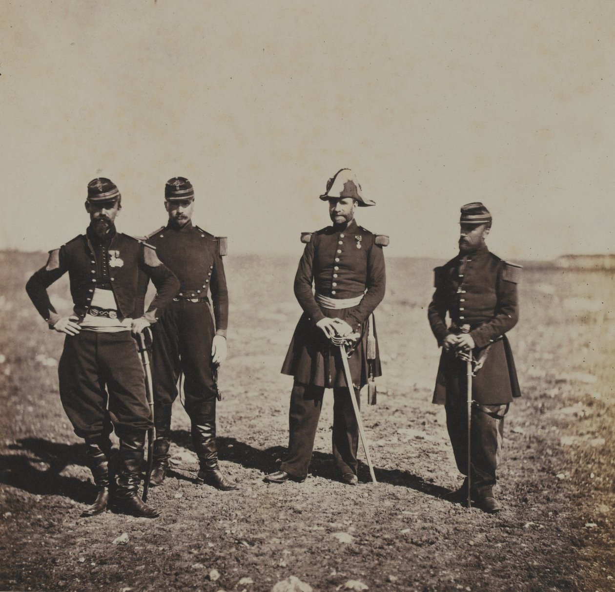 General Beuret og offiserer for hans stab av Roger Fenton